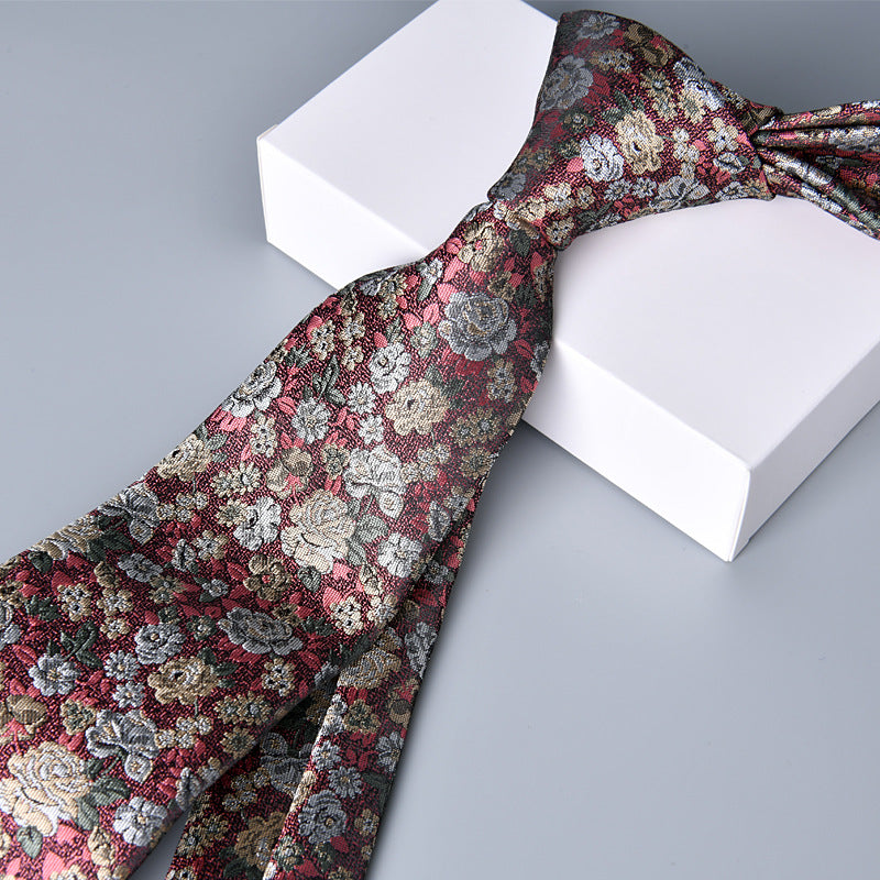 Vintage florale Jacquard-Krawatte T3004