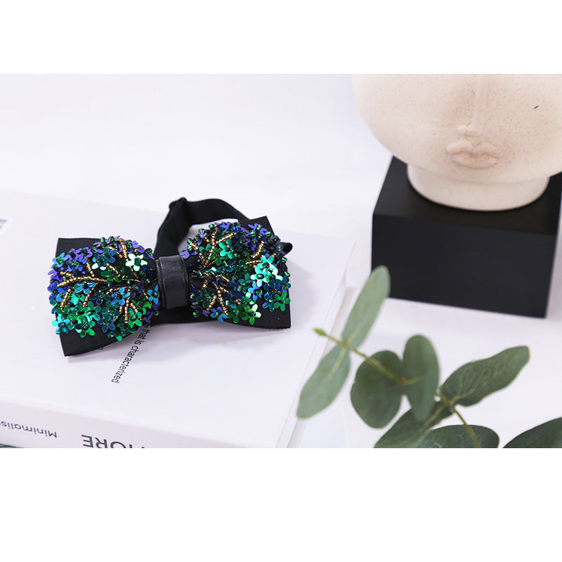 Floral Sequin Bow Tie T2008