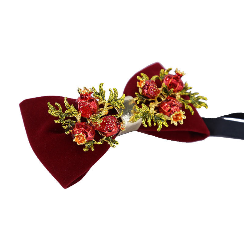 Red Pomegranate Bow Tie T2009