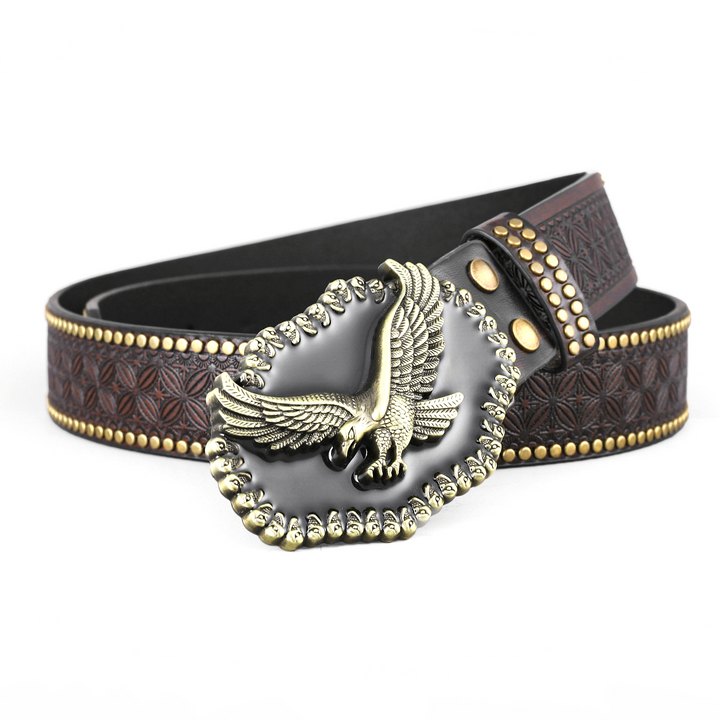 Western Cowboy Buckle Leather Belt B5015