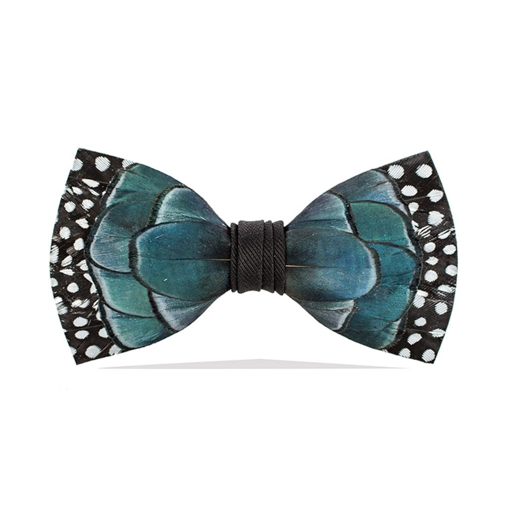 Natural Feather Bow Tie T1022