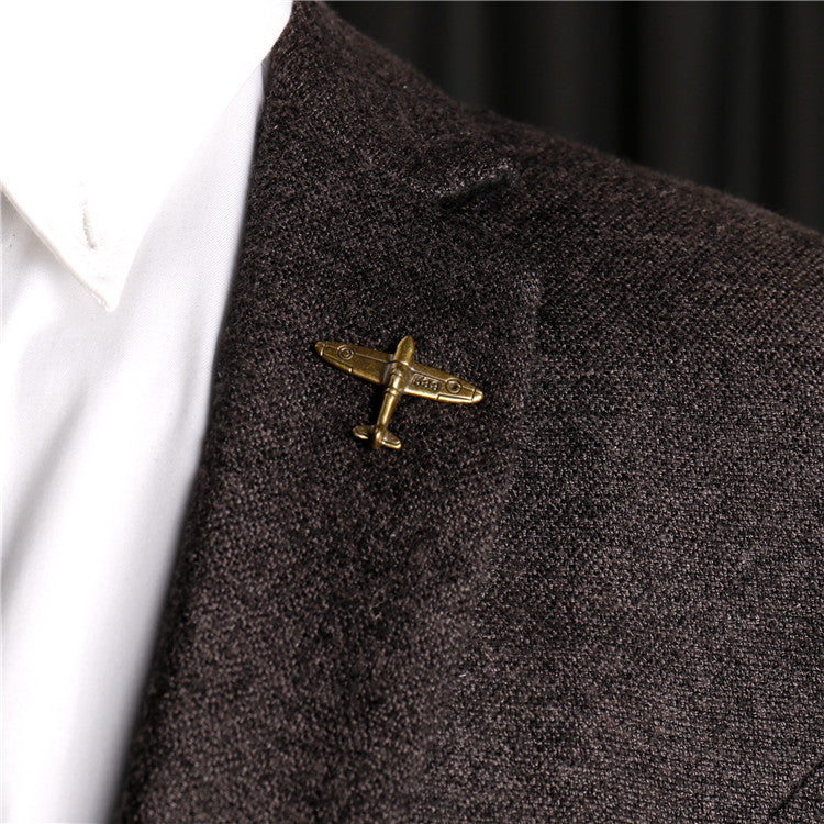 Fashion Aircraft Suit Brooch A1018
