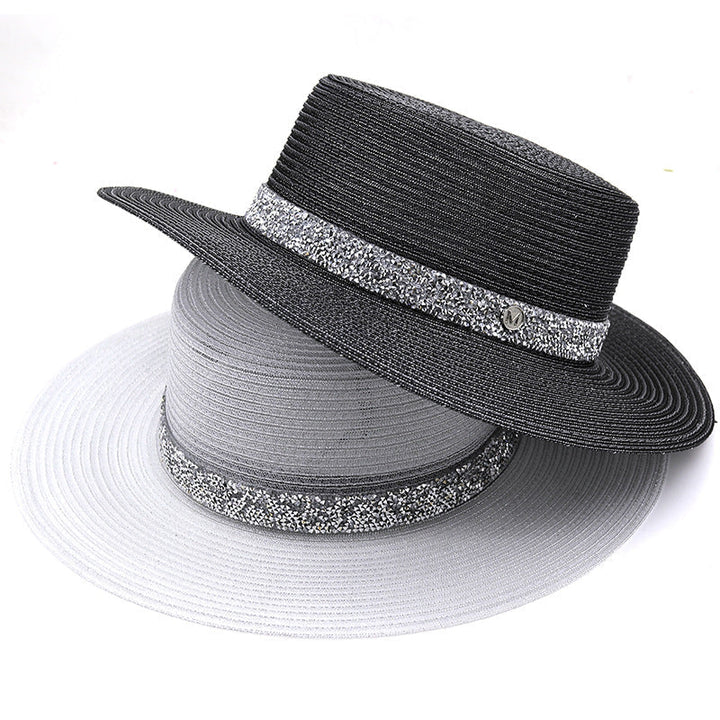Rhinestone Wide Brim Hat H9011