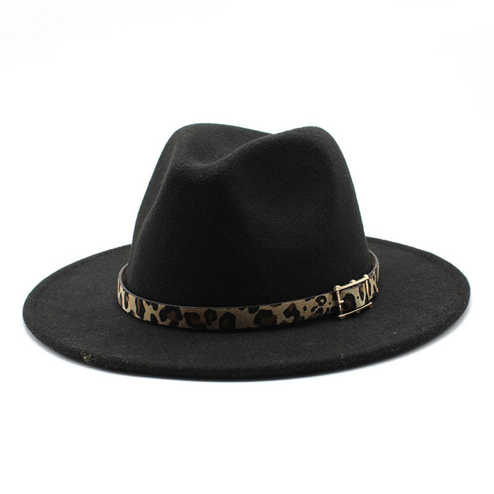 Leopard Print Felt Hat H8021
